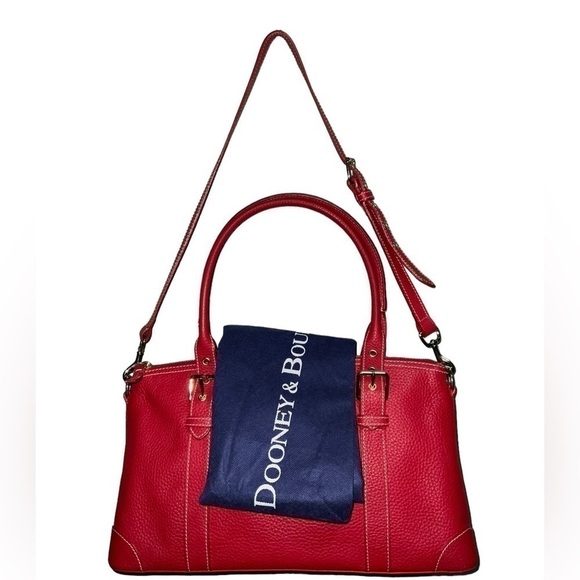 Dooney&Bourke Red Pebbled Leather Satchel /Top Handle Bag NWOT - Picture 7 of 13